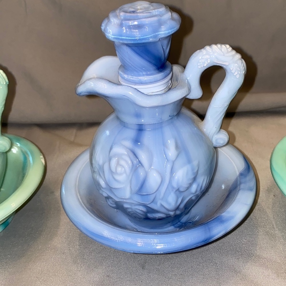 Bx47 Vintage 3 1970s Avon Bowl and Pitcher Moonwind Foaming Bath Oil Bottle - Picture 7 of 8